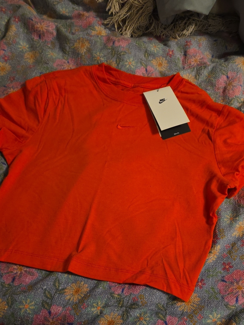 Nike Women's Orange Crop T-Shirt